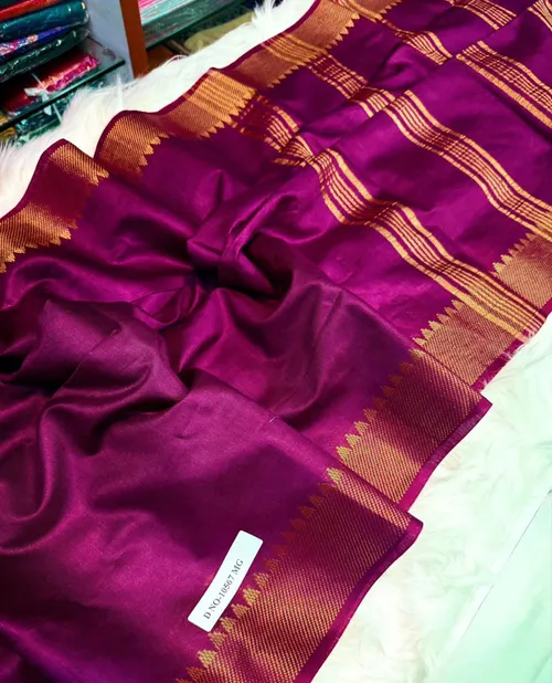 Soft Kota Staple Temple Jari Border Woven Saree – Lightweight Grace with Traditional Elegance